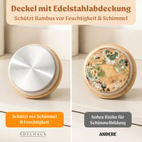 EDELHAUS staklenke za Overnight Oats s poklopcem, žlicom i naljepnicama (4 x 500 ml) - Set posuda za musli, jogurt i chia puding, nepropusne 7