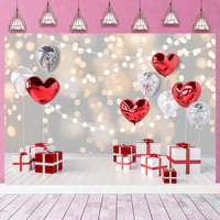 Glitteres Piros Valentin-napi Fotóháttér Lufikkal - Újracsomagolt 8