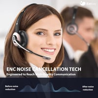 Earbay Bluetooth Headset Mikrofonnal - Zajszűrős, USB-s Vezeték Nélküli Fejhallgató PC-hez, Rózsaarany 3