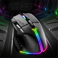 SPIRIT OF GAMER PRO M5 RGB Gamer Egér 12800 DPI, 8 Programozható Gomb, Gyorstüzelés Funkcióval, 13 RGB Háttérvilágítási Effekt, Ergonomikus  7
