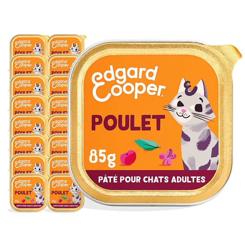 Edgard & Cooper mokra hrana za sterilizirane odrasle mačke, piletina, 16 x 85 g, bez žitarica, visok udio proteina, prirodni sastojci