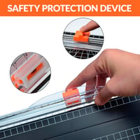 Ediesi A4 rezačka papiera gilotínového typu s automatickým zámkom a predlžovacím pravítkom na papier, fotografie a kupóny, čierna 5