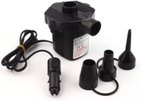EDIESI Nafukovací matrac do auta, čierny – s 12V elektrickou pumpou a 3 adaptérmi, rýchle nafúknutie a vyfúknutie, posteľ do auta 5