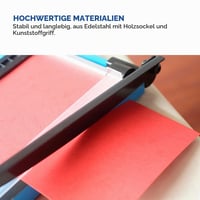 Ghilotină pentru hârtie Ediesi A4, aparat manual de tăiat hârtie cu precizie, cu fixare magnetică, pentru fotografii, albastru 7