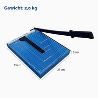 Ghilotină pentru hârtie Ediesi A4, aparat manual de tăiat hârtie cu precizie, cu fixare magnetică, pentru fotografii, albastru 3