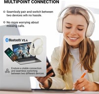 Edifier V80 Blushell vezeték nélküli fejhallgató Bluetooth 5.4 ANC -44 dB Hi-Res 45 óra többpontos AI hívás EQ alkalmazás 4