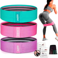 Sada fitnes odporových pásem Edifit - fialová, ružová, zelená - 3 ks 1