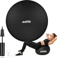 EDIFIT Gimnasztikai Labda 55 65 75cm Pezziball Pilates Jóga Ülőlabda Pumpával - 65cm, Black 1