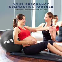 EDIFIT Gimnasztikai Labda 55 65 75cm Pezziball Pilates Jóga Ülőlabda Pumpával - 65cm, Black 5