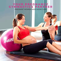 EDIFIT Gimnasztikai Labda 55 65 75cm Pezziball Pilates Jóga Ülőlabda Pumpával - 65cm, pink 5