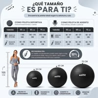 Gymnastická lopta Edifit 55 cm čierna s pumpou - Pilates joga fitness balančná lopta na sedenie Pezziball na domáce cvičenie 3