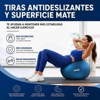 Minge de gimnastică EDIFIT 65 cm Albastră - Minge elvețiană cu pompă, pentru Pilates, Yoga, Fitness, Minge de șezut, Sarcină 4
