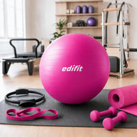 EDIFIT Pilates lopta 75 cm ružová s pumpou, fitness gymnastická lopta na jogu, lopta na sedenie pre tehotné, na domáce cvičenie 7