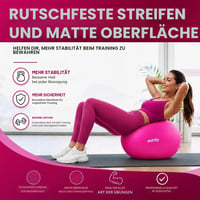EDIFIT Pilates lopta 75 cm ružová s pumpou, fitness gymnastická lopta na jogu, lopta na sedenie pre tehotné, na domáce cvičenie 4