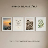 edihome A3 Fotorámik biely 29,7x42 cm Drevený rám na fotografie Rám na diplomy s nerozbitným akrylovým sklom na plagáty a obrázky na výšku aj na šírku 5