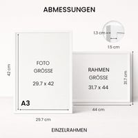 edihome A3 Fotorámik biely 29,7x42 cm Drevený rám na fotografie Rám na diplomy s nerozbitným akrylovým sklom na plagáty a obrázky na výšku aj na šírku 2