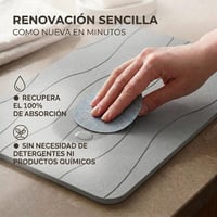 Covoraș de baie din diatomit Edihome 40x60 cm, cu uscare rapidă, antiderapant, absorbant, rezistent la mucegai, pentru duș și baie, gri deschis 6