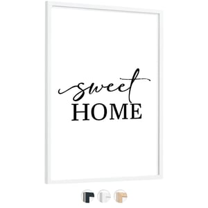 edihome drveni okvir za slike 40x60 cm s akrilnim staklom za diplome, postere i fotografije, zidna dekoracija, bijela boja, za ured ili dnevni boravak