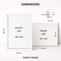 Drevený rám na obrazy edihome 40x60 cm s akrylovým sklom na diplomy, plagáty a fotografie, biela farba, dekorácia na stenu do kancelárie alebo obývačky 2