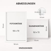 Ramă foto din lemn edihome 50x70 cm cu sticlă acrilică pentru diplome, certificate, postere și fotografii, decorațiune de perete pentru living sau birou, albă 2