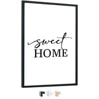 edihome Drevený fotorámik 50x70 cm s akrylovým sklom na diplomy, certifikáty, plagáty a fotografie, nástenná dekorácia do obývačky alebo kancelárie, čierny 1