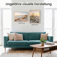 Ramă foto din lemn edihome 50x70 cm cu sticlă acrilică pentru diplome, certificate, postere, fotografii, decor de perete, living, birou, maro 3