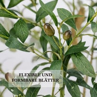 edihome Umjetna maslina 120 cm - Realistična umjetna biljka u tegli za dnevni boravak, ured, hotel, trgovački centar - Dekoracija za unutarnje i vanjske prostore 7