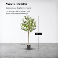 edihome Umjetna maslina 120 cm - Realistična umjetna biljka u tegli za dnevni boravak, ured, hotel, trgovački centar - Dekoracija za unutarnje i vanjske prostore 2