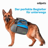 Lesă retractabilă pentru câini Edipets, 5 metri, albastru - pentru câini de talie mică, medie și mare, lesă flexibilă pentru dresaj și plimbare 5