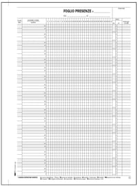EDIPRO E5146C Mesačný výkaz dochádzky 50x2 samoprepisovací A4 29,7x22 cm kancelárske tlačivo 2