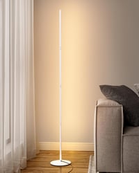 EDISHINE 2 db Állólámpa Szett - Fehér LED Padlólámpa, Szabályozható Fényerő, 3000K Meleg Fény, 146 cm Állítható Magasság, Memória Funkcióval - 2 PACK, White 9
