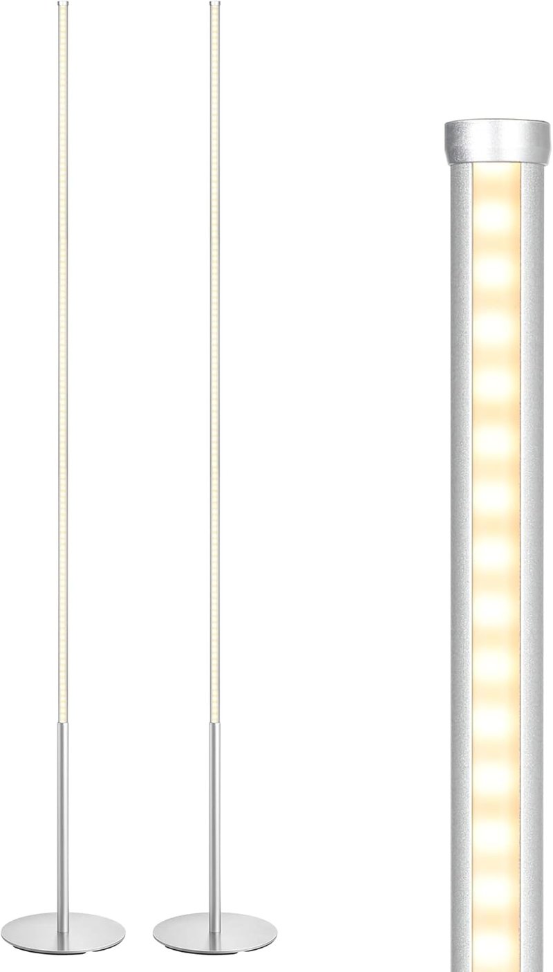 EDISHINE 2x LED Álló Lámpa 147cm Dimmelhető Meleg Fehér Modern Szobai Világítás
