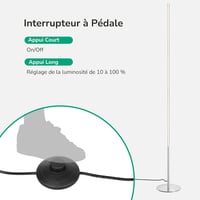 EDISHINE 2x LED Álló Lámpa 147cm Dimmelhető Meleg Fehér Modern Szobai Világítás 3