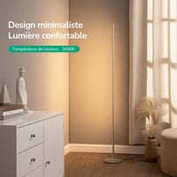 EDISHINE 2x LED Álló Lámpa 147cm Dimmelhető Meleg Fehér Modern Szobai Világítás 6