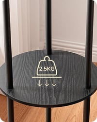 EDISHINE 3-ágú vintage állólámpa polccal és rattan árnyéklóval, 178 cm, E27 foglalattal 6