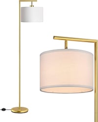 EDISHINE arany ívlámpa állólámpa linen árnyékolóval, E27 LED, 160 cm, nappali hálószoba 10