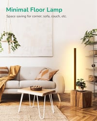 EDISHINE Fa Álló Lámpa LED 18W Dimmelhető Boho Vintage Meleg Fehér 3000K 8