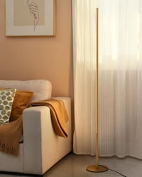 EDISHINE LED állólámpa dimmer funkcióval, 146 cm arany, meleg fehér 3000K, nappali hálószoba iroda 9