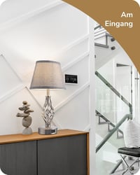 Lampă de noapte LED cu senzor tactil EDISHINE cu port de încărcare USB - gri - 2 bucăți 7