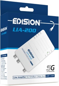 Edision LIA-200 UHF/VHF erősítő kábel- és földi TV-hez, 5G LTE szűrő - LIA-200 2 Output House Connection Amplifier 7