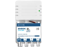 Edision LIA-301 vnútorný TV anténny zosilňovač UHF/VHF, 5-20 dB, 98 dBµV, DVB-T/T2, 5G LTE filter, 1 vstup, 3 výstupy, IEC konektor, biely 2