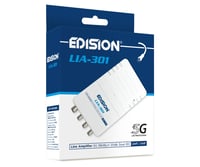 Edision LIA-301 vnútorný TV anténny zosilňovač UHF/VHF, 5-20 dB, 98 dBµV, DVB-T/T2, 5G LTE filter, 1 vstup, 3 výstupy, IEC konektor, biely 7
