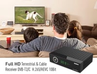 Pozemný a káblový prijímač Edision PICCO T265 Pro HD DVB-T2 DVB-C H.265 HEVC FTA PVR s podporou USB, HDMI, SCART, S/PDIF, WiFi, univerzálny 2 v 1 2