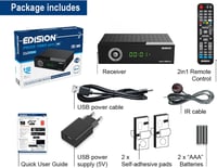 Pozemný a káblový prijímač Edision PICCO T265 Pro HD DVB-T2 DVB-C H.265 HEVC FTA PVR s podporou USB, HDMI, SCART, S/PDIF, WiFi, univerzálny 2 v 1 6