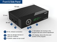 Pozemný a káblový prijímač Edision PICCO T265 Pro HD DVB-T2 DVB-C H.265 HEVC FTA PVR s podporou USB, HDMI, SCART, S/PDIF, WiFi, univerzálny 2 v 1 3