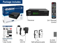 Satelitný prijímač Edision Proton S2 Plus Full HD FTA, kompatibilný s Unicable, DVB S2, diaľkové ovládanie 2 v 1 Comfort, HDMI, SCART, S/PDIF, USB, LAN, WiFi 6