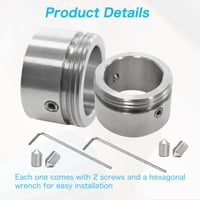 Editbar 2 db termosztát adapter 20-23 mm radiátorszelephez M30x1.5 rozsdamentes, Danfoss RA kompatibilis 2 imbusz, 4 csavar 3