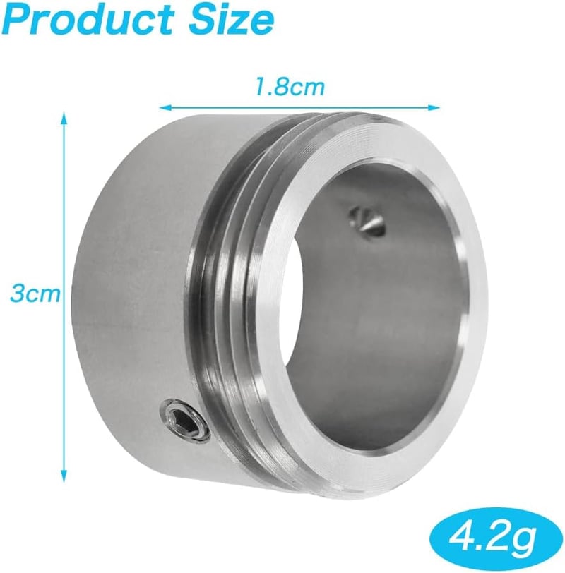 Editbar 2 db termosztát adapter 20-23 mm radiátorszelephez M30x1.5 rozsdamentes, Danfoss RA kompatibilis 2 imbusz, 4 csavar