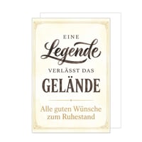 Edition Seidel A4-R1012 prémiová XXL blahoželanie k odchodu do dôchodku s obálkou, formát DIN A4 (21x29,7 cm), pre lúčiaceho sa kolegu alebo kolegyňu 1