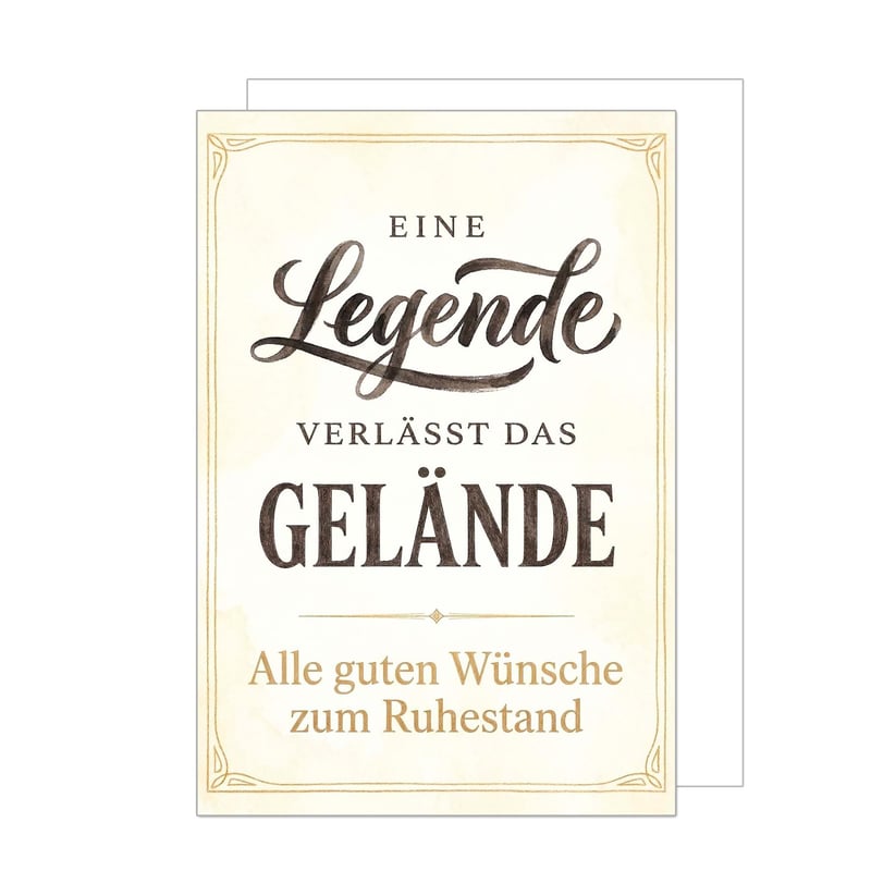 Edition Seidel A4-R1012 prémiová XXL blahoželanie k odchodu do dôchodku s obálkou, formát DIN A4 (21x29,7 cm), pre lúčiaceho sa kolegu alebo kolegyňu